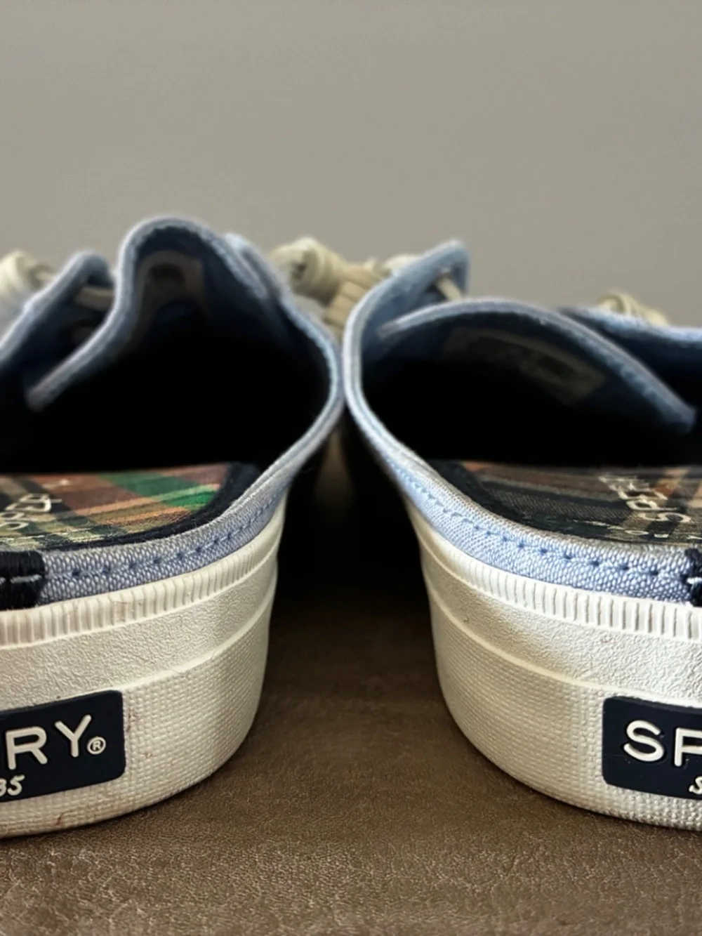 Women's Sperry Top-Sider Crest Vibe Sneaker Mule Blue Canvas - Picture 5 of 6